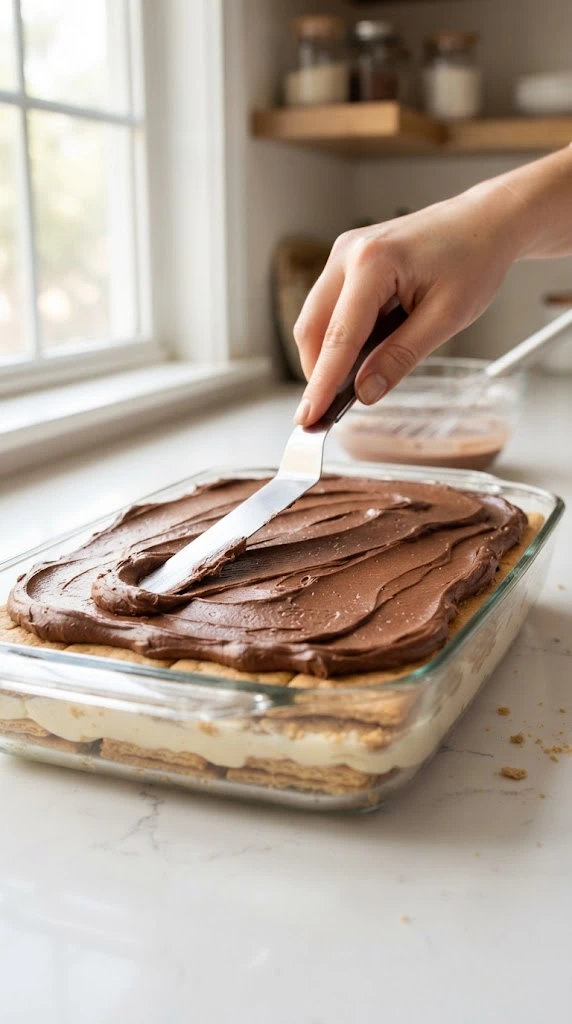 No-Bake Chocolate Eclair Cake