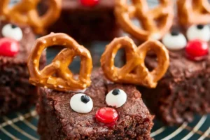 Festive reindeer-themed treats and crafts for a holiday party