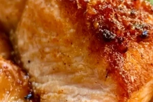 Deliciously cooked air fryer salmon served on a plate