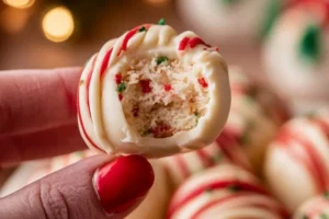 Delicious Little Debbie Christmas Tree Cake Truffles for festive celebrations