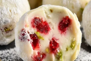 Delicious Yuletide Truffles decorated for the holiday season