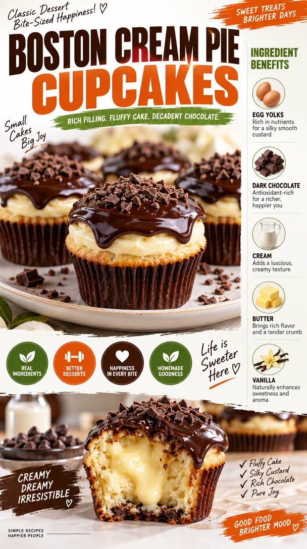 Boston Cream Pie Cupcakes