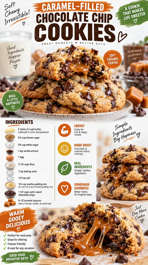 Caramel-Filled Chocolate Chip Cookies