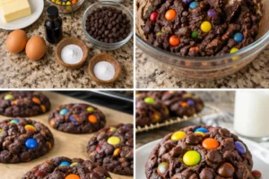 Delicious chocolate Halloween cookies decorated for spooky festivities.