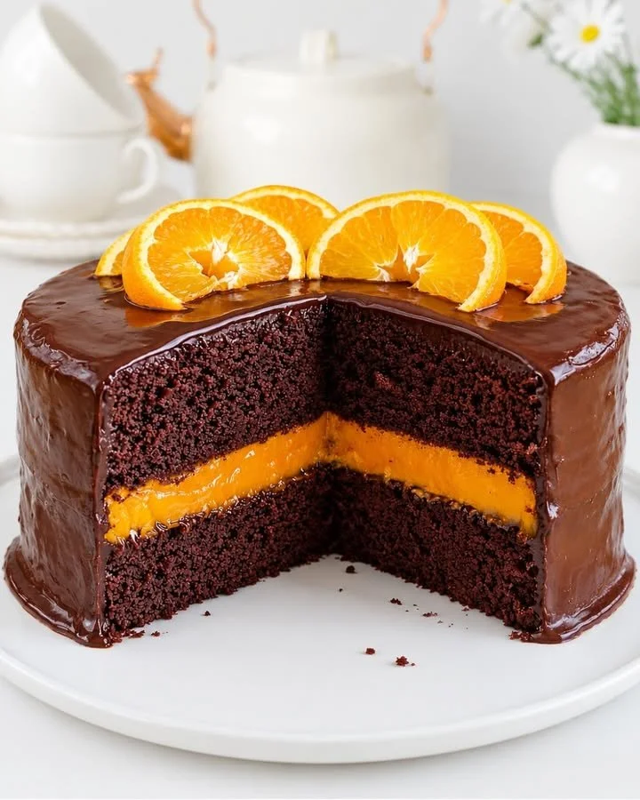 Chocolate Orange Glazed Cake