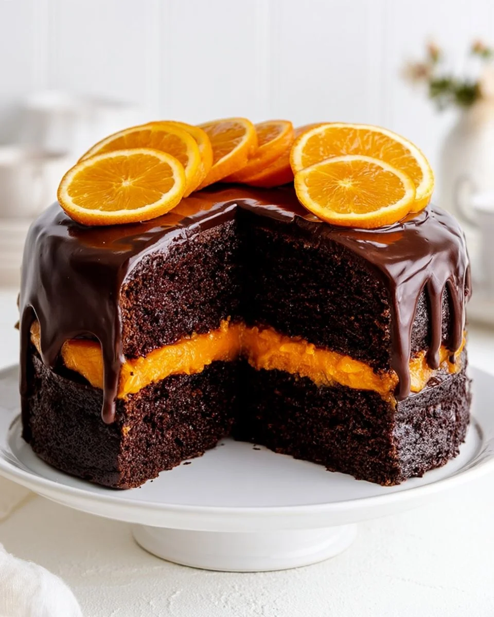 Chocolate Orange Glazed Cake