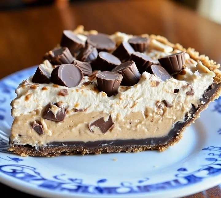 Decadent No-Bake Reese's Peanut Butter Cup Pie
