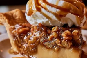 Dolly Parton-style butterscotch pie recipe served on a plate