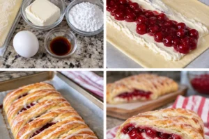 Golden Cherry Danish Delight pastry with cherry filling