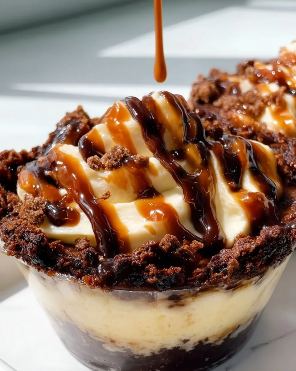 Indulgent Brownie and Cheesecake Cups