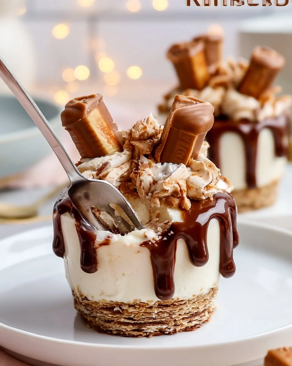Kinder Bueno-Inspired No-Bake Cheesecake Cups