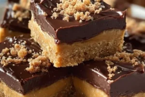 Delicious no-bake peanut butter bars with a rich, creamy texture
