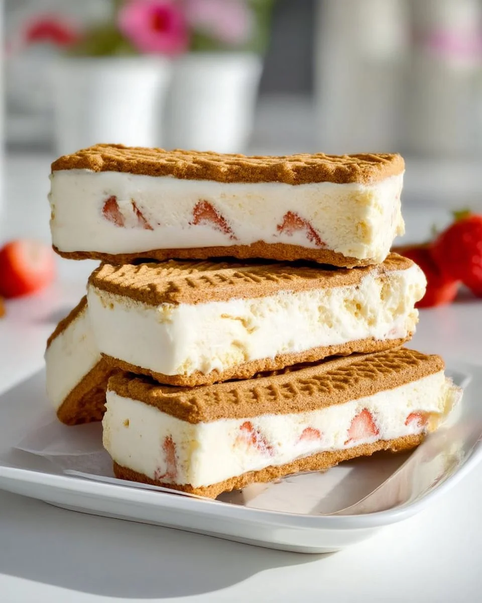 Silky Japanese Cheesecake Ice Cream Sandwiches