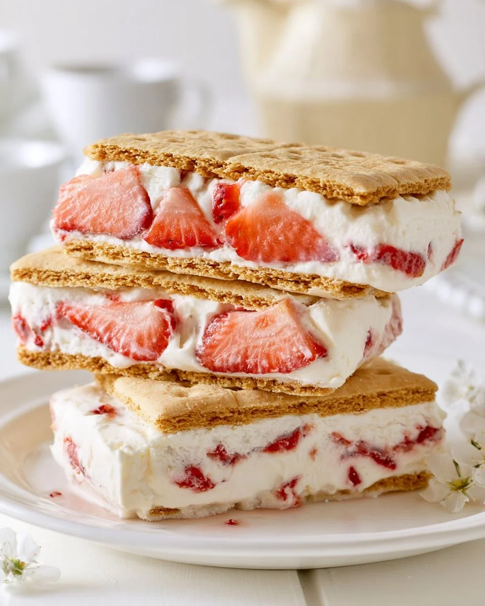 Silky Japanese Cheesecake Ice Cream Sandwiches