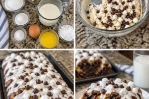Delicious S'mores Pull Apart Bread with chocolate, marshmallows, and graham crackers.
