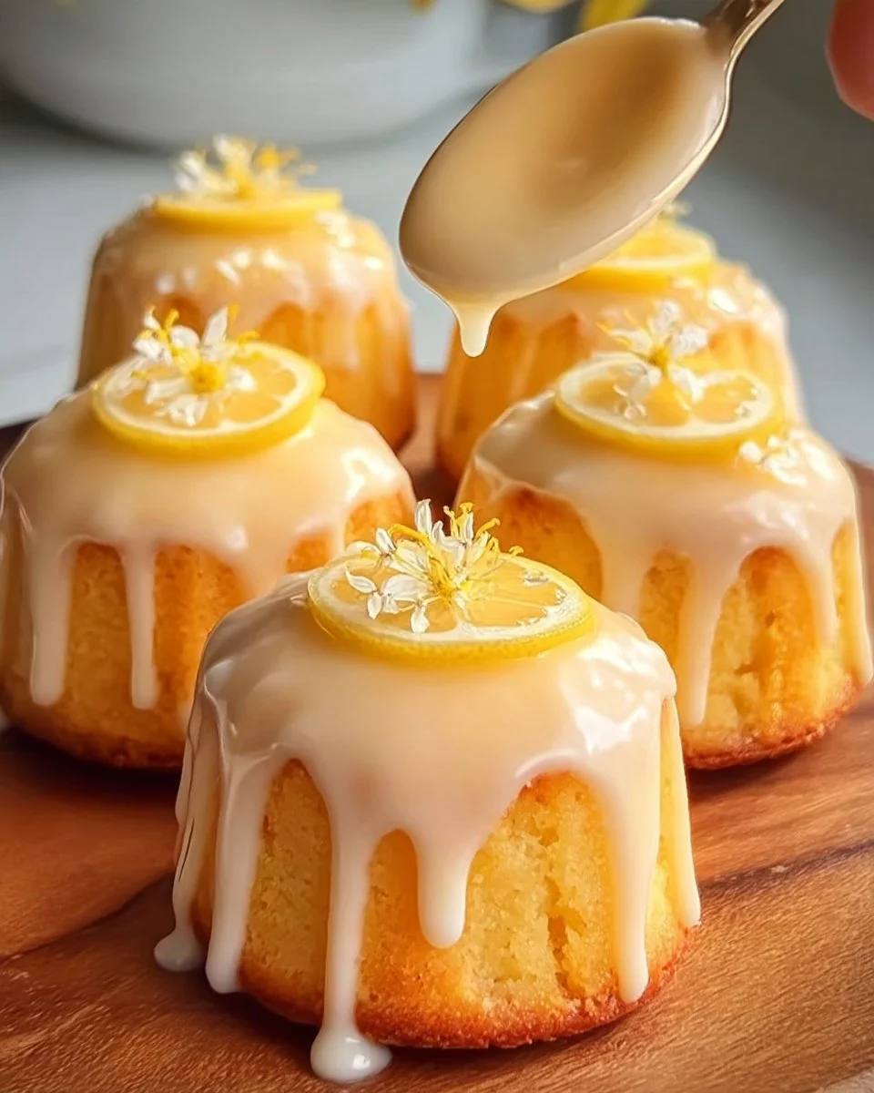 Vanilla-Glazed Lemon Mini Cakes